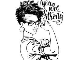 Black Woman Power Life Quotes Nubian Princess Queen Afro Hair Beautiful Female Ladysvg Eps Png Vector Clipart Dig Black Art Pictures Black Artwork Black Art