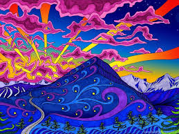 The combination of the illusion, the pulsing analog synth sounds, and the contrast between the green background and deane hutton's orange sweater vest 40 Psychedelic And Trippy Backgrounds For Your Desktop Desktop Background