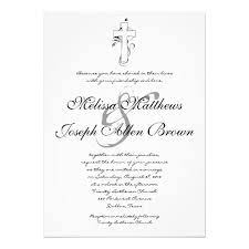 Simple Black White Christian Wedding Invitation Zazzle Com Christian Wedding Invitations Christian Wedding Invitation Wording Christian Wedding