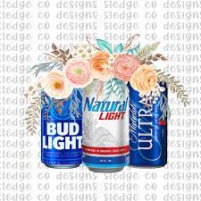 Floral Beer Cans Png File Natural Light Ultra Bud Light Sublimation File Instant Download Dtg Printing Boho Flowers Beer By Polar Bottle Bud Light Beer