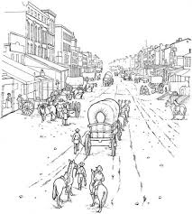 Covered Wagon Coloring Page Horse Coloring Pages Coloring Pages Farm Animal Coloring Pages