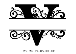 Download V Alphabet Split Font Monogram Graphic Graphic By Redcreations Creative Fabrica