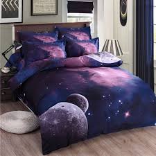Sourcingmap 3d Bedruckt Galaxy Sky Kosmos Nacht Muster Bettbezug Set Bettdecke Hulle Kissenbezug Set Einzeln Queen Gro Bettdeckenbezug Bettbezug Bettwasche Set