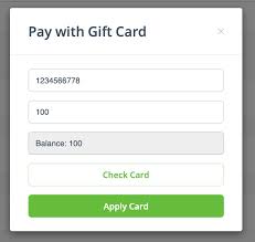 Enable payment by gift card. Dear Systems Gift Cards Dear Support Team