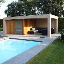 having a pool in your backyard has never been so stylish here are 20 of the most gorgeous pool houses we ve eve pool houses modern pool house pool house decor
