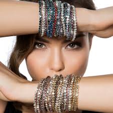 Stříbrný náramek s krystaly Swarovski Oliver Weber 31013-539