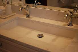 Find a sink faucet that speaks to your style. Dwellings Design Group Exclusive Showhouse Preview Large Bathroom Sink Trendy Bathroom Trough Sink Bathroom