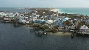 Hurricane Dorian ground zero Bahamas aerial