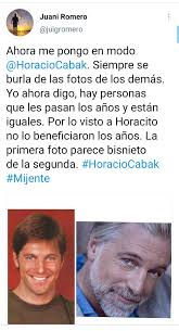 Horacio cabak acaba de recuperarse del coranvirus y, aseguran allegados a la pareja, que verónica fue incondicional durante los 10 días que estuvo internado: Horacio Cabak Twitter