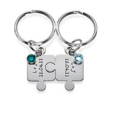 Maybe you would like to learn more about one of these? Couple S Puzzle Keyring Set With Crystal My Name Necklace Au