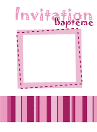 A letter of invitation to canada is a letter issued by a canadian citizen or. Carte Cadre Invitation Bapteme Rose Envoyer Une Carte De Bapteme Des 0 99 Merci Facteur