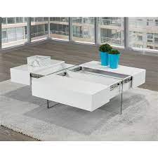 White black gloss wooden coffee table 2 storage cabinet led modern living room. Brassex 23 6 In X 23 6 In X 14 6 In High Gloss White Rectangular Coffee Table 340 02 Rona