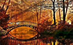 Autumn Ipad Wallpaper Retina Autumn Bridge Autumn Nature Bridge Wallpaper