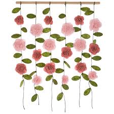 Heart & birds metal wall decor home decoration heart shaped wreath (original version) 4.6 out of 5 stars 191. Pink Hanging Flowers Wood Wall Decor Hobby Lobby 1953702