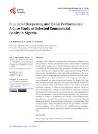Check your personal login phrase each time after you enter your user id. Pdf Financial Deepening And Bank Performance A Case Study Of Selected Commercial Banks In Nigeria