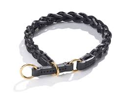 Schroeders Hund Oldschool Leder Halsband Schwarz Geflochten Jpg