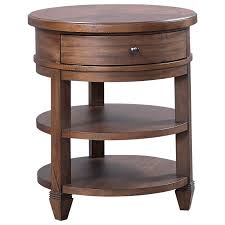 Maybe you would like to learn more about one of these? Aspenhome Thornton Transitional Round Table Nightstand With Two Shelves And One Drawer Wayside Furniture Nightstands