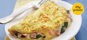 Lift out of the pan into a bowl and mix with the cheese and parsley. Spinach Ham And Cheese Omelet Incredible Egg