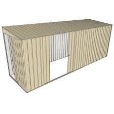 Outdoor daybed with canopy bunnings catalogue doors. Build A Shed 1 5 X 5 2 X 2m Sliding Door Tunnel Shed With Double Sliding Side Doors Cream Bunnings Australia