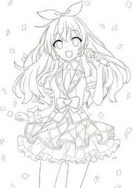 Printable anime coloring pages for kids and adults. Color Anime Girl Drawing Sk H Novocom Top