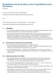 Dabei wird das darlehen nicht mit festgelegten zinsen ausgestattet und ist deshalb als. Darlehensvertrag Hypothekarisches Darlehen Muster Zum Download