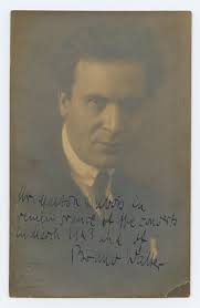 Walter, Bruno. (1876–1962) Signed Photograph to Gaston Dubois
