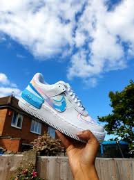 Custom Pastel Clouds Rainbow Nike Air Force 1 Shadow Etsy In 2020 Rainbow Nikes Nike Air Nike