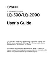 Windows nt 4 sp 4. Epson 2090 Lq B W Dot Matrix Printer Manual
