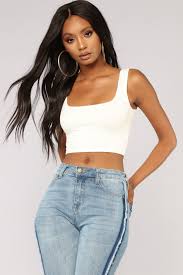 Black And White Crop Top For Girls Anything But Square Tank White Fashion Crop Top Outfits Top Outfits