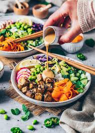 Vegan Poke Bowl With Tahini Sauce Diy In 2020 Poke Bowl Poke Bowl Recipe Tahini Sauce