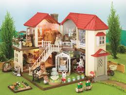Sylvanian Families City House With Lights Walnut Squirrel Family Chocolate Rabbit Family And Buck Sylvanian Families Cottage Gifts Sylvanian Families House