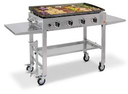 Combination of gas grill and griddle with two individual cooking zones, each 292 sq. Blackstone 36 Inch Stainless Steel Outdoor Cooking Gas Grill Griddle Station Grills Outdoor Cooking Patio Lawn Garden Fcteutonia05 De