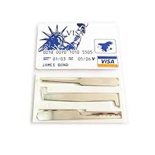 This secure pro credit card lock pick set is a full sized lock pick set hidden inside what appears to be a credit card. Ehdching 5pcs Statue Of Liberty Card Hardware Multitools Credit Card Lock Pick Set Cards
