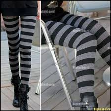Black And White Striped Tights Horizontal Pin On Fashion