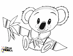 Australia day coloring pages are a fun way for kids of all ages to develop creativity, focus, motor skills and color recognition. Little Koala With Australia Free Printable Coloring Page Stevie Doodles Free Printable Coloring Pages