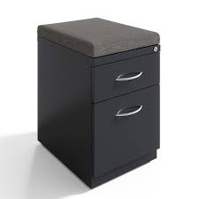 China steel mobile file pedestal manufacturer, offers high quality steel 3 drawer mobile file pedestals with new design, competitive price, your best investment in office furniture! Hirsh 20 In Deep Mobile Pedestal File 2 Drawer Box File Gray Cushion Charcoal 22753