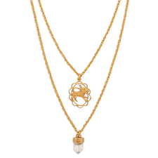 Gold necklace colorful necklace ,stone necklace ,gemstone necklace ,18 k gold filled crystal necklace dainty necklace gift for her gold angelluckyeyes 4.5 out of 5 stars (5,906) Zodiac Crystal Charm Necklace Leo Hiouchi Jewels