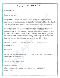 Sample Notification Letters Examples Samples Format And How To Write A Plus Topper