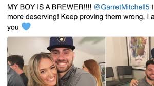 Oh, and she has amassed 24 million tiktok likes, too. Brewers First Round Pick Garrett Mitchell Is Dating Oregon Softball Star Haley Cruse
