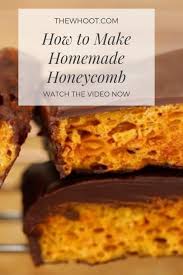Homemade Honeycomb Recipe Video The Whoot Honeycomb Recipe Honey Recipes Candy Recipes
