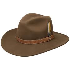 Drawing on influences from 19 th century mexican culture the types and designs of cowboy hats have morphed from a felt hat providing excellent sun protection and durability to a fashion statement more commonly seen today. Wide Brim Vitafelt Cowboy Hat By Stetson 219 00