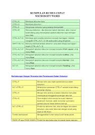 Kumpulan Rumus Cepat Ms Word