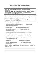 Schreibe das mit einem s, wenn du stattdessen auch dieses, jenes oder welches einsetzen kannst oder es sich um einen artikel handelt! Deutsch Arbeitsmaterialien Merkblatter 4teachers De