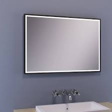 bellanti nero spiegel 100x70cm met led verlichting rondom aanpasbare lichtkleur 3000 6300k mat zwarte omlijsting spiegelv spiegel verlichting badkamerspiegel