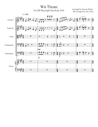 Wii Theme Song Violin Sheet Music Multiprogramrewards