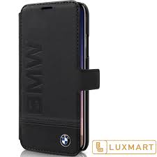 Bmw Book Case For Iphone Xs X Logo Imprint Genuine Leather Black Iphone Cases Iphone Genuine Leather