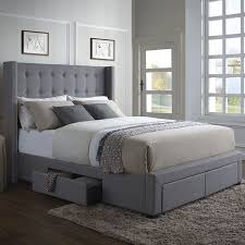Features Side Rails Included A Tempur Pedic Mattress Can Be Used Frame Material Wood Headboard Inc Upholstered Panel Bed Upholstered Beds Panel Bed