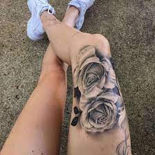 If you hold the view that a single rose. Two Grey Ink Roses Tattoo On Right Thigh