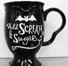 Coffee bean direct says details here: All Scream And Sugar Mug Halloween Coffee Mugs Halloween Mug