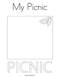 To download this set click the link below and you will be redirected to the going on a picnic printables page. My Picnic Coloring Page Twisty Noodle